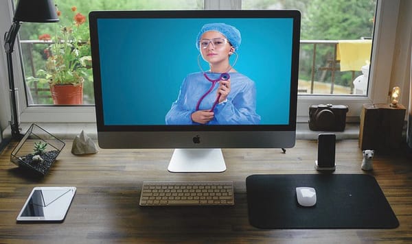 computer monitor displaying health care provider