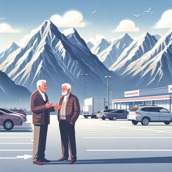 Two old guys in a parking lot: A true story